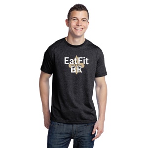 Eat Fit Baton Rouge Unisex Crew Neck T-Shirt, Black, large image number 1