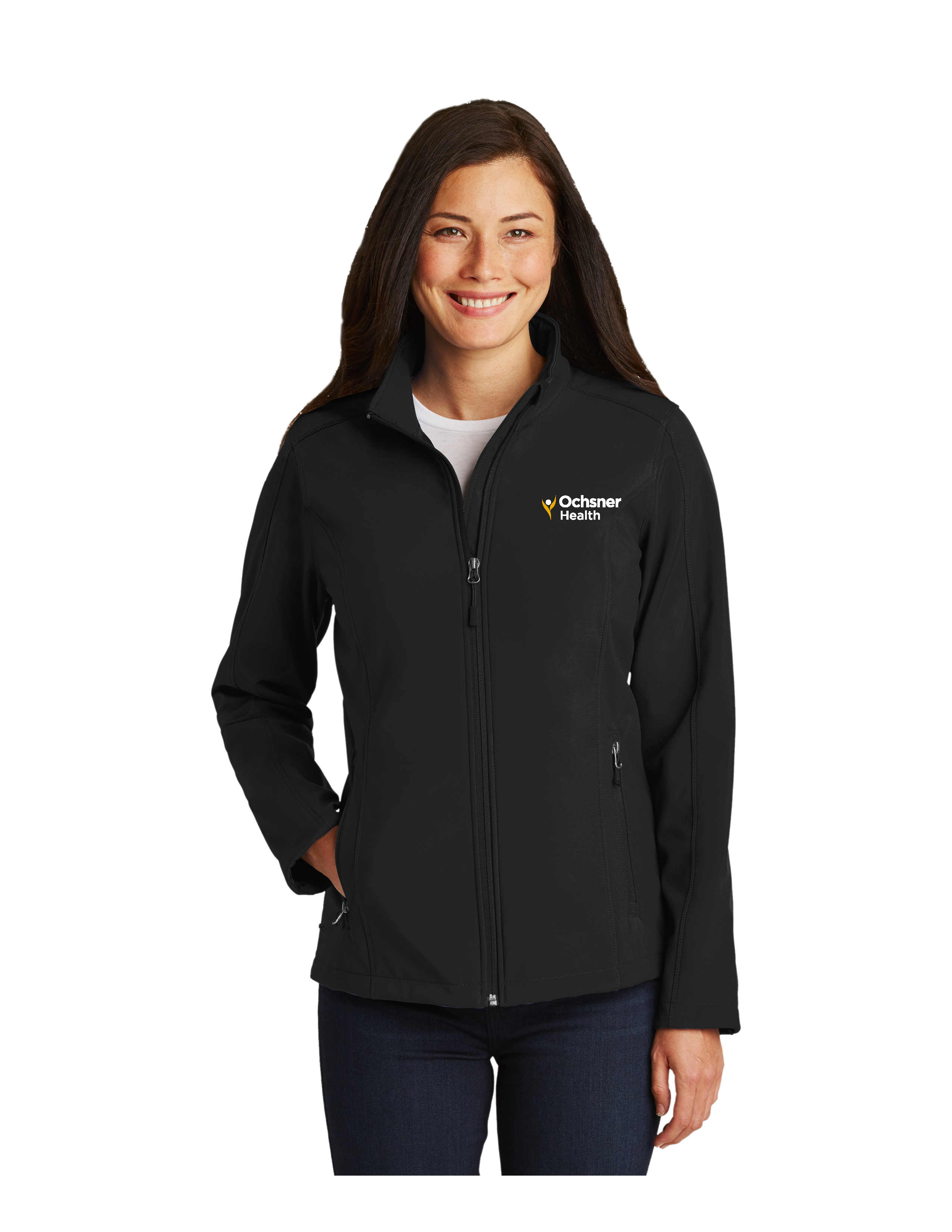 Ladies Softshell Jacket, Black, large image number 1