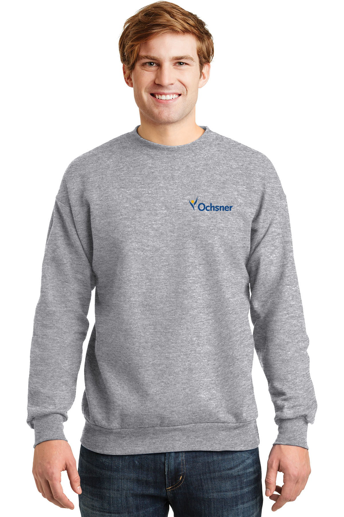 Hanes Unisex Ecosmart Sweatshirt, Light Steel, large image number 1