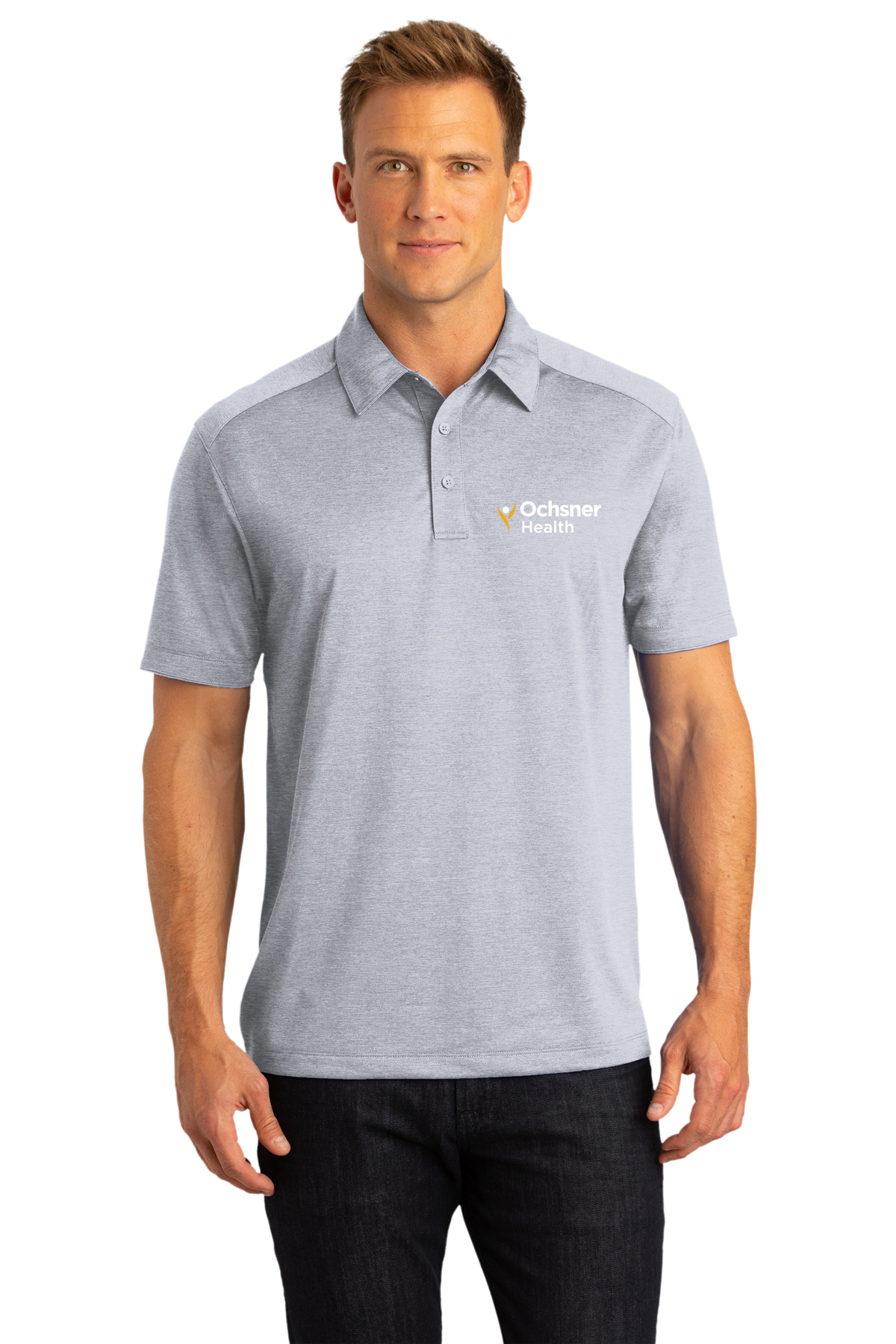 Port Authority Men's Digi Polo, Light Gray, large image number 1