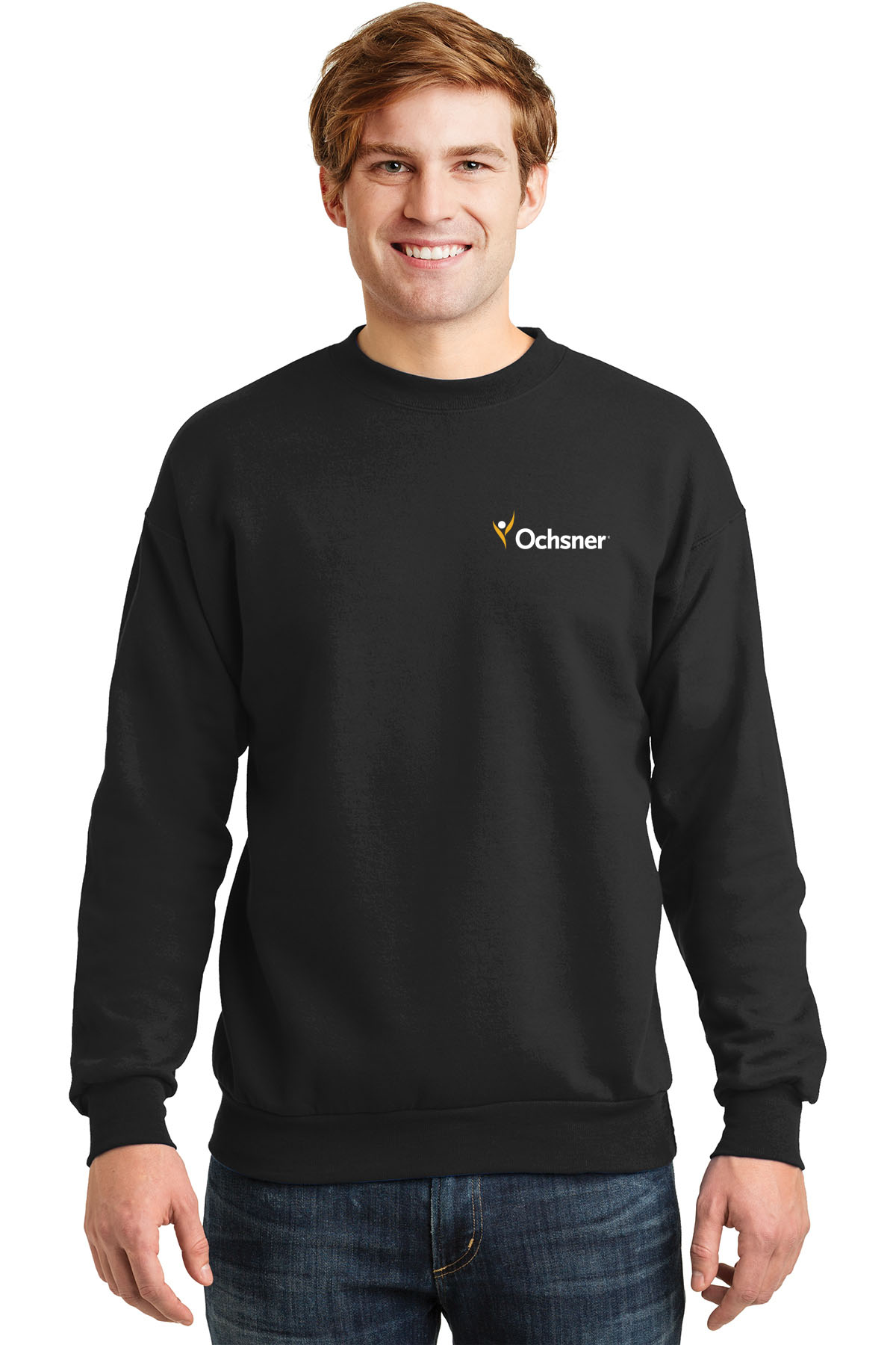 Hanes Unisex Ecosmart Sweatshirt, Black, large image number 1