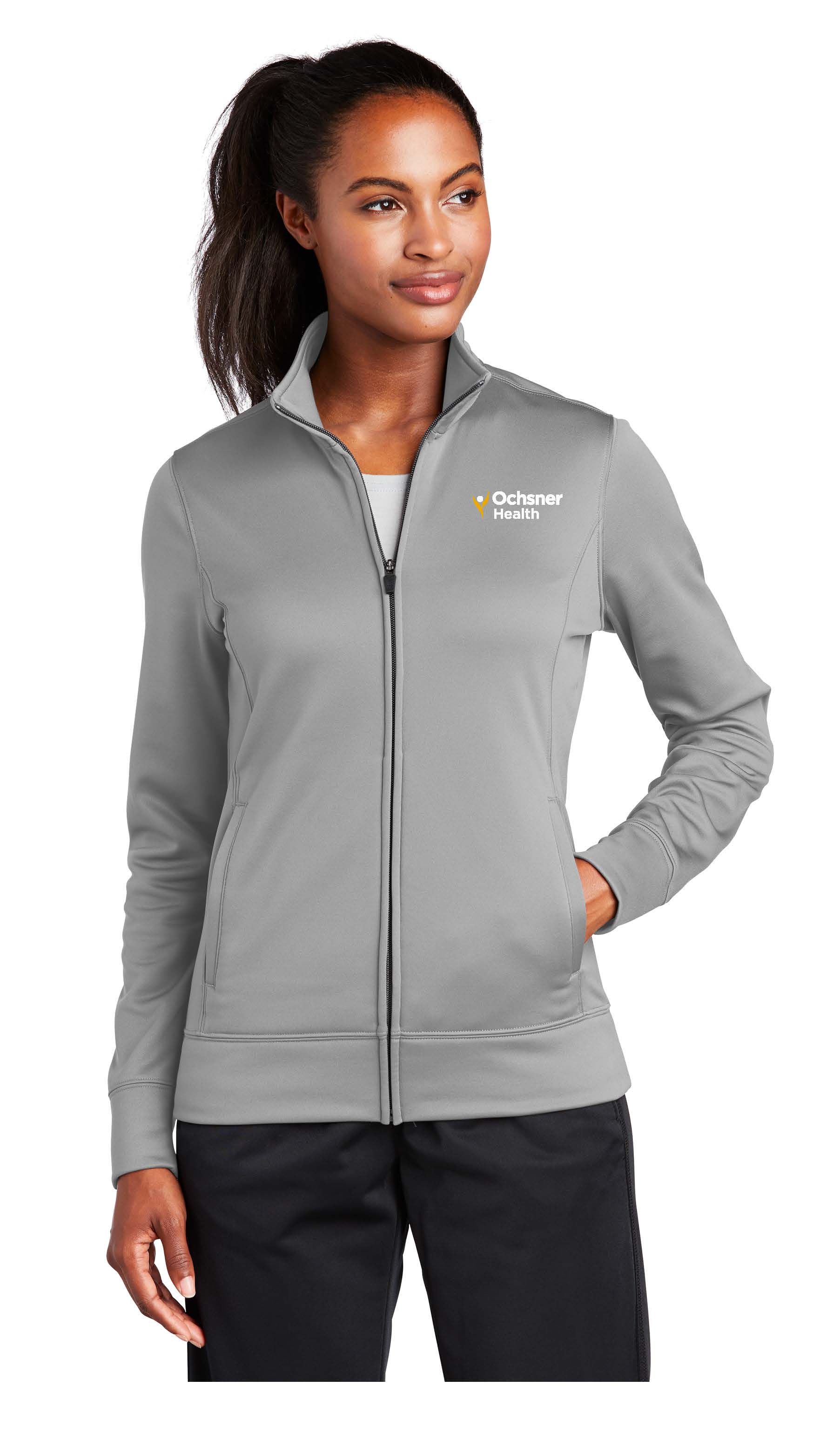 Ladies Sportwick Fleece Jacket, Silver, large image number 1